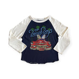 Rowdy Sprout Baby Beach Boys '83 l/s Raglan Tee ~ Vintage Black/Vintage White