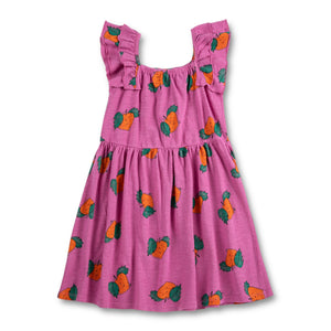 Bobo Choses Girls Tangerine Ruffled Dress ~ Purple