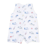 Angel Dear Sleeveless Muslin Shortie Romper ~ Fishing Lures