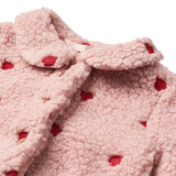 Molo Baby Ursula Sherpa Jacket ~ Red Hearts Soft