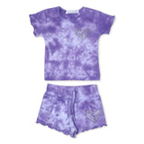 Little Mish Baby Tee & Shorts Set ~ Lilac Tie Dye