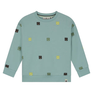 Babyface Boys Smiley Print Sweatshirt ~ Water