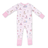Angel Dear 2 Way Zipper Convertible Romper ~ Fancy Hounds With Bows