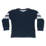 Mish Stripe Sleeve Thermal l/s Top ~ Navy/Heather Grey