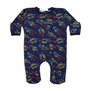 Baby Steps Dino Gradient Zipper Footie