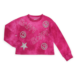 MIA New York Happy Sweatshirt & Sweatpants Set ~ Pink