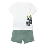 Mayoral Boys Monster Truck Tee & Shorts Set ~ Green