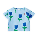 Wynken Baby Printed Tee & Shorts Set ~ Tulips/Blue