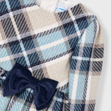 Mayoral Girls Plaid Dress ~ Navy