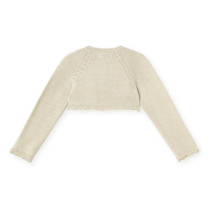 Mayoral Baby Girl Basic Knit Bolero ~ Champagne