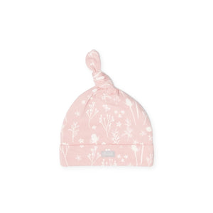 Coccoli Cotton-Modal Printed Knotted Hat ~ Plants/Pink
