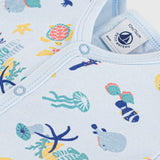 Petit Bateau s/s Sea World Print Short Romper ~ Blue Multi