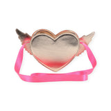 Billieblush Heart-Shaped Handbag w/ Wings ~ Gold