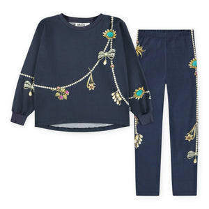 Molo Reniza l/s T-shirt & Niki Leggings Set 7-12 ~ Jewelry Drape
