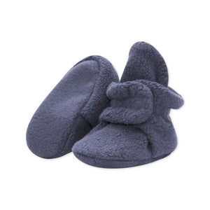 Zutano Cozie Fleece Booties ~ Denim