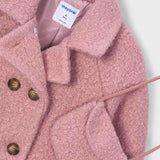 Mayoral Girls Boucle Coat w/ Purse ~ Pastel