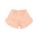 Play Up Baby Zebra Print Sleeveless Woven Top & Ruffle Shorts Set ~ Peach