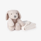 Elegant Baby Bedtime Huggie Blanket w/ Plush Toy ~ Puppy