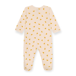 Petit Bateau Front Snap Koala Print Footie ~ Cream Multi