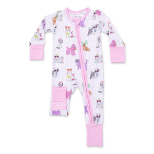 Angel Dear 2 Way Zipper Convertible Romper ~ Fancy Dogs