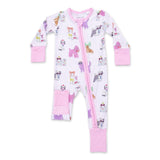 Angel Dear 2 Way Zipper Convertible Romper ~ Fancy Dogs