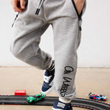 Mayoral Boys Bi-material Zip Hoodie & Sweatpants Set ~ Fog