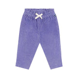 Petit Bateau Baby Floral l/s Blouse w/ Ruffles & Corduroy Pants Set ~ Cream/Purple