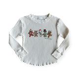 Rowdy Sprout Baby Grateful Dead Holiday Fitted Thermal l/s Tee ~ V. White