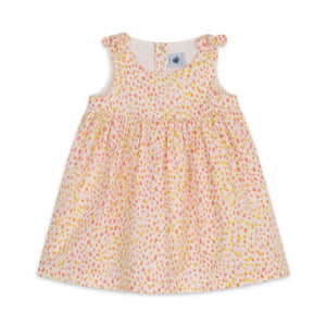 Petit Bateau Baby Sleeveless Printed Dress w/ Bows ~ Multi