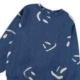 Molo Monti Sweatshirt & Amil Shorts Set ~ Big Smiles Blue