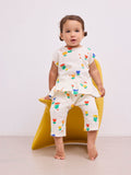 Bobo Choses Baby Garden Party Woven Blouse & Harem Pants Set ~ Off White Multi