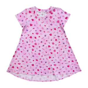 Esme s/s Hi-Lo Pj Dress ~ Doodles
