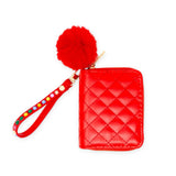 Tiny Treats Quilted Rhinestone Strap Wallet
