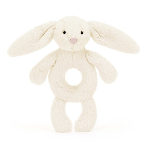 Jellycat Bashful Cream Bunny Ring Rattle