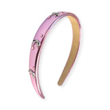 Bari Lynn Metallic Headband w/ Bows & Crystals