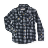 Appaman Boys Snow Fleece Shirt ~ Grey/Black Check