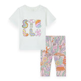 Stella McCartney Baby Fairy Stella Logo T-Shirt & Fairyland Leggings Set ~ White/Pink