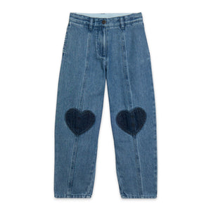 Stella McCartney Girls Jeans w/ Heart Patches 7-12 ~ Blue