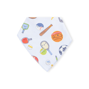 Angel Dear Bandana Bib ~  Sports Ball Friends Blue