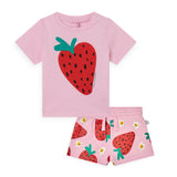 Stella McCartney Baby Strawberries & Flowers Tee & Shorts Set ~ Pink