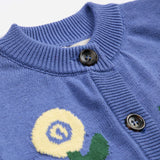 Bobo Choses Baby Stamp Bloom Cardigan ~ Purple
