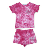 Little Mish Baby Tee & Shorts Set ~ Pink Tie Dye