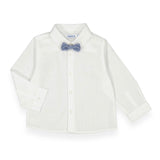 Mayoral Baby Boy Dress Shirt w/ Bowtie ~ Cream