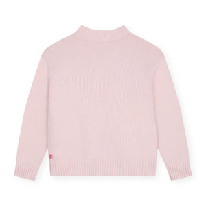 Billieblush Studded Heart Knit Sweater 7-12 ~ Baby Pink