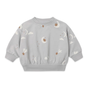 Quincy Mae Relaxed Fleece Sweatshirt & Sweatpants Set ~ Sky Friends/Cloud