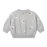 Quincy Mae Relaxed Fleece Sweatshirt & Sweatpants Set ~ Sky Friends/Cloud