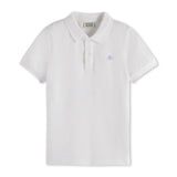 Scotch & Soda Boys Garment-Dyed Pique Polo ~ Bright White