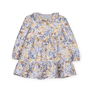 Mayoral Baby Girl Printed Dress ~ Chickpea/Ink