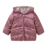 Mayoral Baby Girl Reversible Puffer Coat ~ Violet