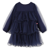 Billieblush Glittery Mesh l/s Dress ~ Navy